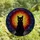 Cat Lovers' Intricate Stained Glass Black Cat Fiery Mosaic Jewel Tones Art Nouveau Stained Glass Suncatcher - H6VJI8YvZp