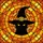 Mystical Cat Lovers' Tiffany Stained Glass Black Cat Witch Hat Amber Orange Yellow Geometric Mosaic Stained Glass Suncatcher - 6