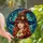 Fantasy Art Admirers' Tiffany Style Stained Glass Witch Portrait Fiery Orange Hair Steampunk Hat Blue Teal Mosaic Stained Glass Suncatcher - 1