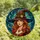 Fantasy Art Admirers' Tiffany Style Stained Glass Witch Portrait Fiery Orange Hair Steampunk Hat Blue Teal Mosaic Stained Glass Suncatcher - 4
