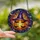 Halloween Enthusiasts' Intricate Tiffany Style Stained Glass Whimsical Witch Hat Pumpkin Lantern, Glowing Jewel Tones & Starry Night Mosaic Stained Glass Suncatcher - 2