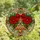 Holiday Decor Enthusiasts' Intricate Stained Glass Christmas Bell Mosaic Poinsettia & Holly Design Stained Glass Suncatcher - 3