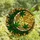 Celestial Art Admirers' Tiffany Stained Glass Crescent Moon & Star-Shaped Botanical Mosaic in Emerald Green Golden Amber Stained Glass Suncatcher - 4