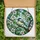 Nature Lovers' Tiffany Stained Glass Chickadee, Pink Apple Blossoms, Vibrant Green & Blue Mosaic Jewel Tones Stained Glass Suncatcher - 5