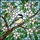 Nature Lovers' Tiffany Stained Glass Chickadee, Pink Apple Blossoms, Vibrant Green & Blue Mosaic Jewel Tones Stained Glass Suncatcher - 6