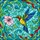 Nature Lovers' Vibrant Stained Glass Hummingbird Pink Flower Jewel Tone Mosaic Stained Glass Suncatcher - 6