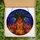 Fantasy Art Lovers' Fearsome Three-Headed Cerberus Stained Glass Mosaic Fiery Orange Red & Cosmic Blue Tiffany Style Pattern Stained Glass Suncatcher - 5