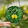 Women's Detailed Tiffany Style Stained Glass Lemon Botanical Swirl Pattern Yellow Emerald Green Stained Glass Suncatcher - 2