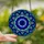 Intricate Art Lovers' Deep Blue Tiffany Stained Glass Evil Eye Mandala Mosaic Pattern Stained Glass Suncatcher - 2