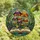 Fantasy Art Lovers' Luminous Tiffany Stained Glass Fantastical Mushroom Storybook Botanical Mosaic Stained Glass Suncatcher - 4