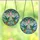 Hummingbird Lovers' Iridescent Green Blue Red Stained Glass Hummingbirds Pink Floral Mosaic Stained Glass Suncatcher - 3