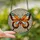 Butterfly Lovers' Intricate Tiffany Stained Glass Butterfly Mosaic Art, Light Blue Orange Brown Jewel Tones Stained Glass Suncatcher - 2