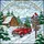 Christmas Enthusiasts' Tiffany Style Stained Glass Vintage Red Truck Winter Homecoming Scene Stained Glass Suncatcher - 6