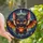 Fantasy Art Lovers' Whimsical Tiffany Stained Glass Baby Bat Glowing Red Heart Cosmic Night Sky Stained Glass Suncatcher - 1