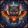 Fantasy Art Lovers' Whimsical Tiffany Stained Glass Baby Bat Glowing Red Heart Cosmic Night Sky Stained Glass Suncatcher - 6