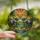 Art Enthusiasts' Tiffany Stained Glass Elephant Heart Tropical Jewel Tone Mosaic Stained Glass Suncatcher - 2