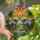 Art Enthusiasts' Tiffany Stained Glass Elephant Heart Tropical Jewel Tone Mosaic Stained Glass Suncatcher - 1
