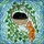 Cat Lovers' Intricate Stained Glass Sleeping Black Cat Orange Tabby Climbing Vines Sky Blue Mosaic Stained Glass Suncatcher - 6