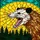 Wildlife Art Lovers' Fierce Opossum Stained Glass Mosaic, Yellow Sky & Deep Forest Green Trees Stained Glass Suncatcher - 6
