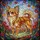 Chihuahua Lovers' Jewel Tone Stained Glass Long-Haired Chihuahua Floral Mosaic Pattern Stained Glass Suncatcher - 6