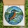 Art Enthusiasts' Tiffany Style Stained Glass Kingfisher Teal Orange Lime Green Mosaic Pattern Stained Glass Suncatcher - 5