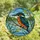 Art Enthusiasts' Tiffany Style Stained Glass Kingfisher Teal Orange Lime Green Mosaic Pattern Stained Glass Suncatcher - 4