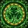 Stained Glass Art Lovers' Intricate Tiffany Shamrock Mosaic Emerald Green & Golden Yellow Design Stained Glass Suncatcher - 6