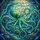 Ocean Lovers' Vibrant Stained Glass Octopus Geometric Marine Mosaic Emerald Teal Amber Stained Glass Suncatcher - 6