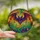 Fantasy Art Lovers' Vibrant Stained Glass Bat Tiffany Style Jewel Tone Abstract Mosaic Pattern Stained Glass Suncatcher - 2