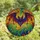 Fantasy Art Lovers' Vibrant Stained Glass Bat Tiffany Style Jewel Tone Abstract Mosaic Pattern Stained Glass Suncatcher - JDLXMM0Y1L