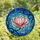 Women's Tiffany Style Pink Magnolia Bloom Emerald Green Fuchsia Art Nouveau Mosaic Stained Glass Suncatcher - 4