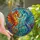 Ocean Enthusiasts' Vibrant Tiffany Stained Glass Seahorses Mosaic with Warm & Cool Jewel Tones, Intricate Water Patterns & Black Lead Lines Stained Glass Suncatcher - 1