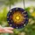 Celestial Art Lovers' Vibrant Stained Glass Sun Moon Jewel Tone Mosaic Pattern Stained Glass Suncatcher - 2