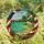 Boricua Heritage Enthusiasts' Glowing Stained Glass Boricua Tropical Beach Flag Art Stained Glass Suncatcher - 4