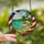 Boricua Heritage Enthusiasts' Glowing Stained Glass Boricua Tropical Beach Flag Art Stained Glass Suncatcher - 2