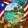 Boricua Heritage Enthusiasts' Glowing Stained Glass Boricua Tropical Beach Flag Art Stained Glass Suncatcher - 6