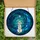 Dog Lovers' Intricate Tiffany-Inspired Stained Glass Dog Silhouette Moon & Cosmic Teal Blue Green Mosaic Stained Glass Suncatcher - l4334QlZzJ