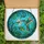 Nature Lovers' Tiffany Style Hummingbird Floral Garden Mosaic Teal Emerald Orange Stained Glass Suncatcher - 5