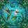 Nature Lovers' Tiffany Style Hummingbird Floral Garden Mosaic Teal Emerald Orange Stained Glass Suncatcher - 6