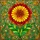 Art Lovers' Vibrant Stained Glass Tiffany Style Blooming Flower Botanical Mosaic Ruby Red Orange Green Stained Glass Suncatcher - 6