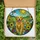 Golden Retriever Lovers' Joyful Golden Retriever Tiffany Stained Glass Wildflower Meadow Mosaic Art in Jewel Tones Stained Glass Suncatcher - 0woweR35XJ