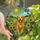 Golden Retriever Lovers' Joyful Golden Retriever Tiffany Stained Glass Wildflower Meadow Mosaic Art in Jewel Tones Stained Glass Suncatcher - 9k1W4pHE6N