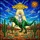 Eclectic Art Enthusiasts Vibrant Stained Glass Jesus T-Rex UFO Desert Mosaic With Blue Green Hues Stained Glass Suncatcher - 6