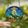 Eclectic Art Enthusiasts Vibrant Stained Glass Jesus T-Rex UFO Desert Mosaic With Blue Green Hues Stained Glass Suncatcher - nl9p2ZFwh_