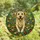 Labrador Lovers' Joyful Golden Labrador Stained Glass Running Art with Jewel Toned Wildflowers & Meadow Mosaic Stained Glass Suncatcher - vZPnox0Yv3