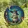 Fantasy Art Lovers' Whimsical Opossum Witch Hat Magic Wand Stained Glass Night Sky Jewel Tone Art Stained Glass Suncatcher - 4