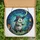 Fantasy Art Lovers' Whimsical Opossum Witch Hat Magic Wand Stained Glass Night Sky Jewel Tone Art Stained Glass Suncatcher - 5