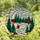 Art Enthusiasts' Stained Glass Winter Forest Crescent Moon, Tiffany Style Emerald Ruby Snowdrift, Iridescent Blue Sky Mosaic Stained Glass Suncatcher - HqN8rBOhUo