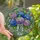 Art Lovers' Tiffany Style Stained Glass Hydrangea Bouquet Sapphire Blue Lavender Amber Stained Glass Suncatcher - 8fxRMU3fkN