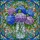 Art Lovers' Tiffany Style Stained Glass Hydrangea Bouquet Sapphire Blue Lavender Amber Stained Glass Suncatcher - 6